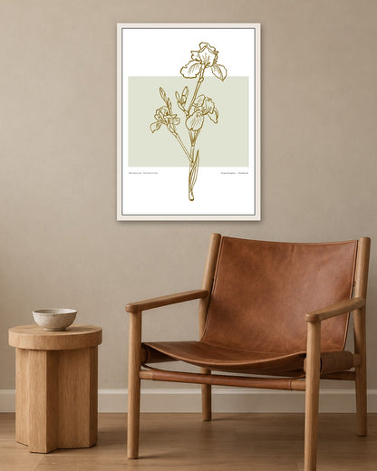 SENT Studio - Blooming Flowers Poster No. 54 - white frame in a room