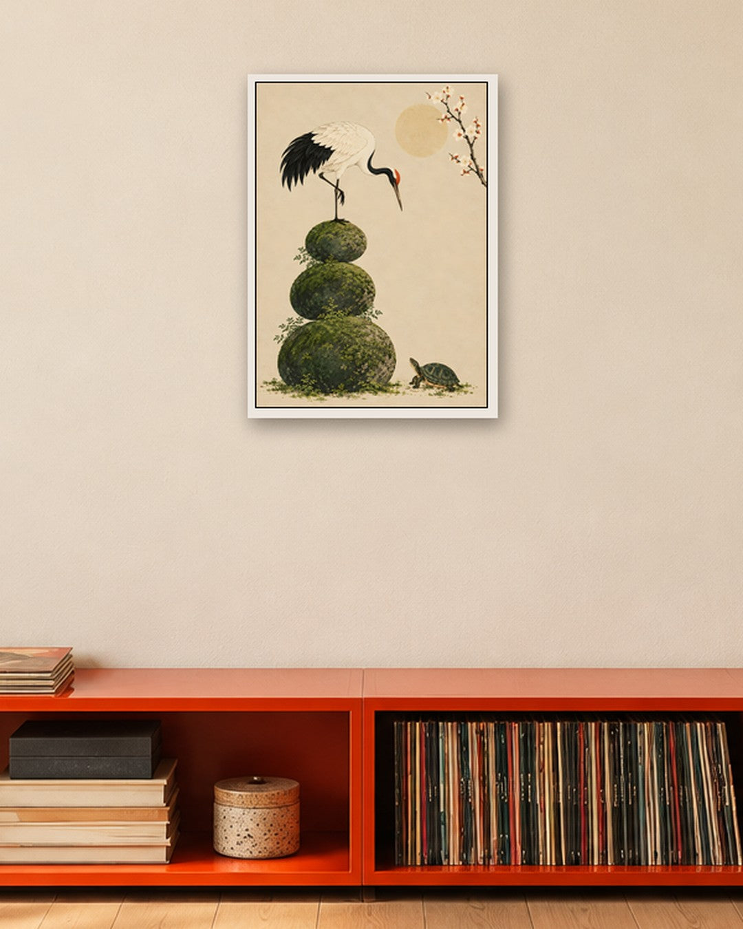 Gracie Cole - Crane Balance - white frame in a room