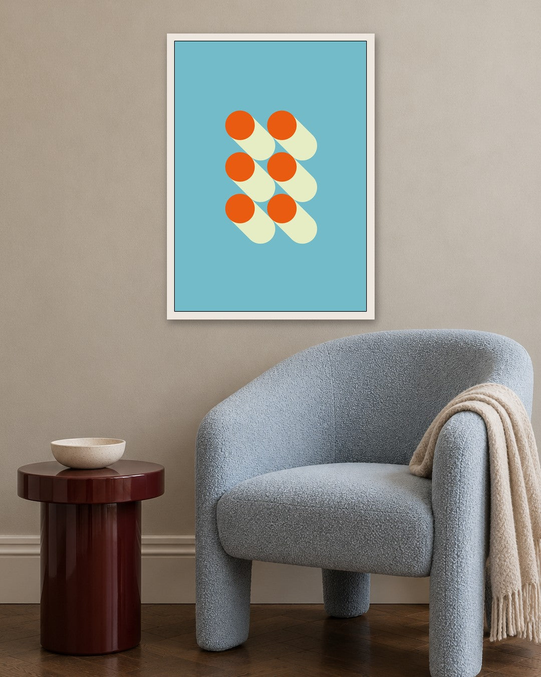 Bauhaus - Poster No. 1 - white frame in a room