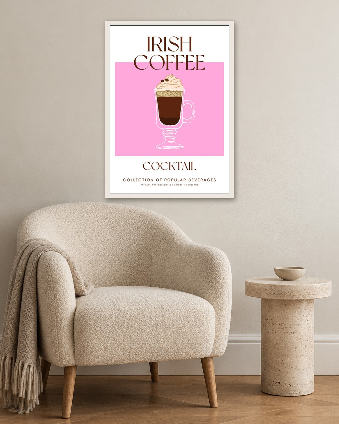 SENT Studio - Cocktail Poster No. 20 - white frame in a room