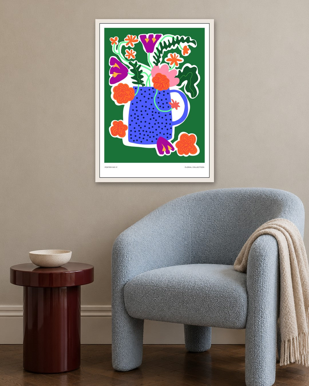 SENT Studio - Aesthetic Poster No. 17 - white frame in a room