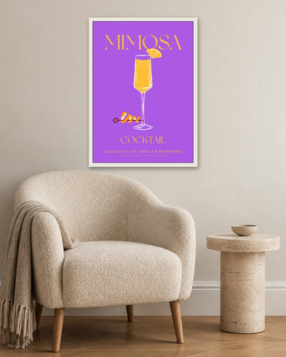 SENT Studio - Cocktail Poster No. 24 - white frame in a room