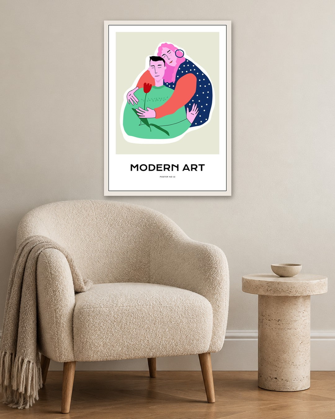 SENT Studio - Aesthetic Poster No. 12 - white frame in a room
