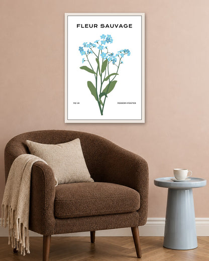 SENT Studio - Botanical Poster No. 3 - white frame in a room