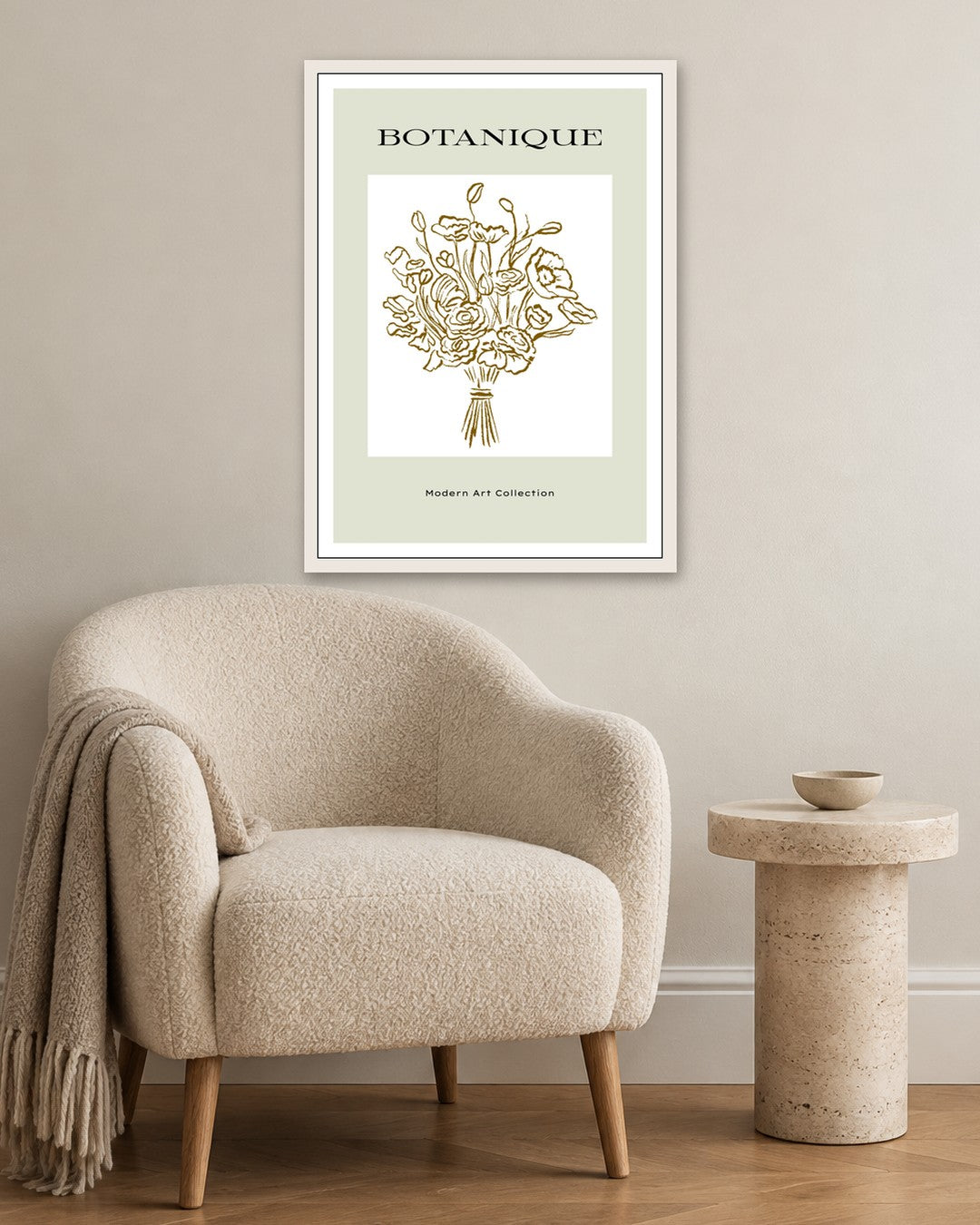 SENT Studio - Blooming Flowers Poster No. 18 - white frame in a room