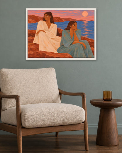 Alice Fray - Twilight Reflection - white frame in a room