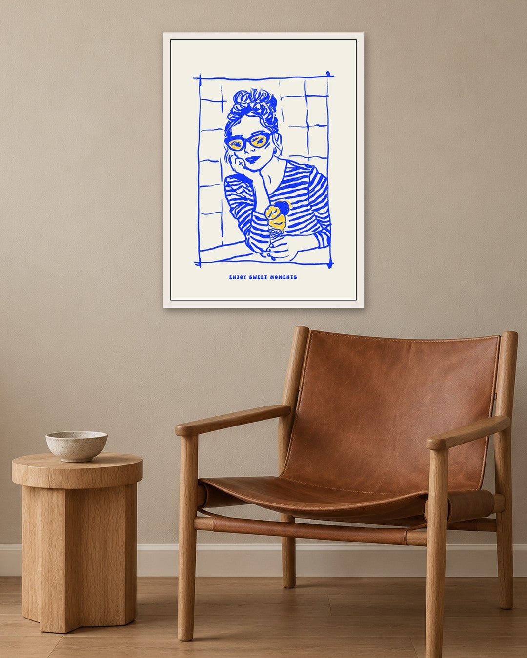 SENT Studio - Cravings Poster No. 59 - white frame in a room
