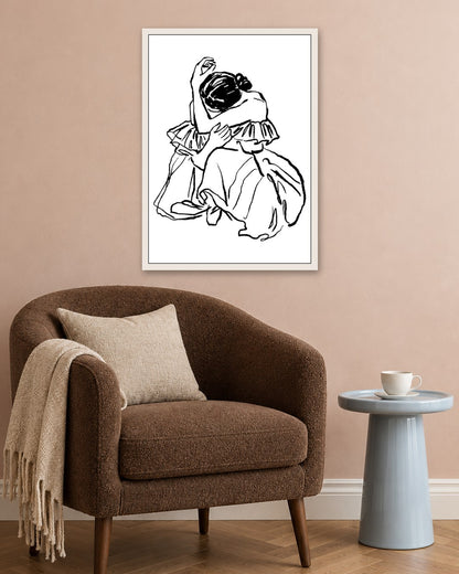 SENT Studio - Dancing Poster No. 52 - white frame in a room