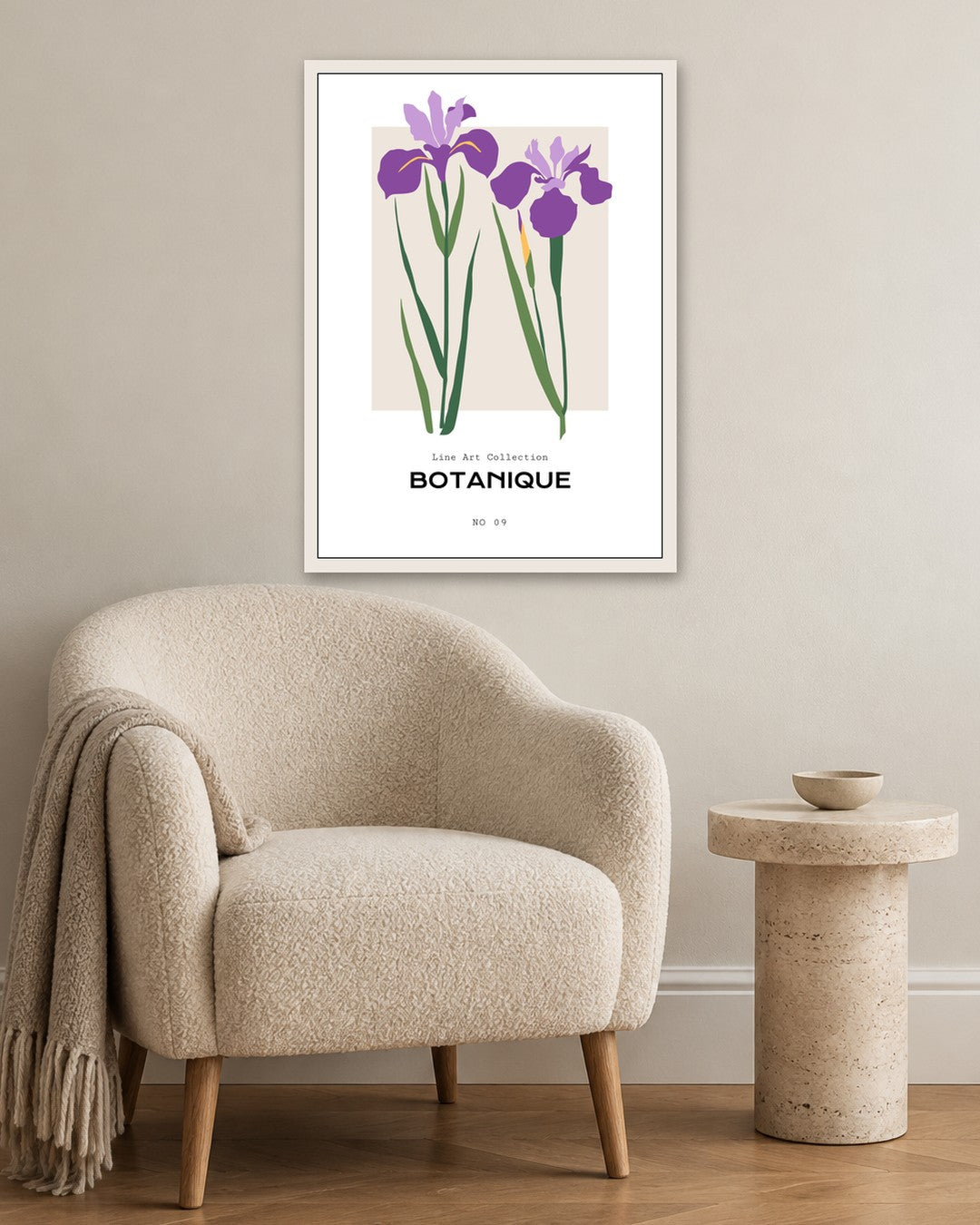 SENT Studio - Botanical Poster No. 39 - white frame in a room
