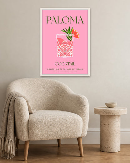 SENT Studio - Cocktail Poster No. 6 - white frame in a room