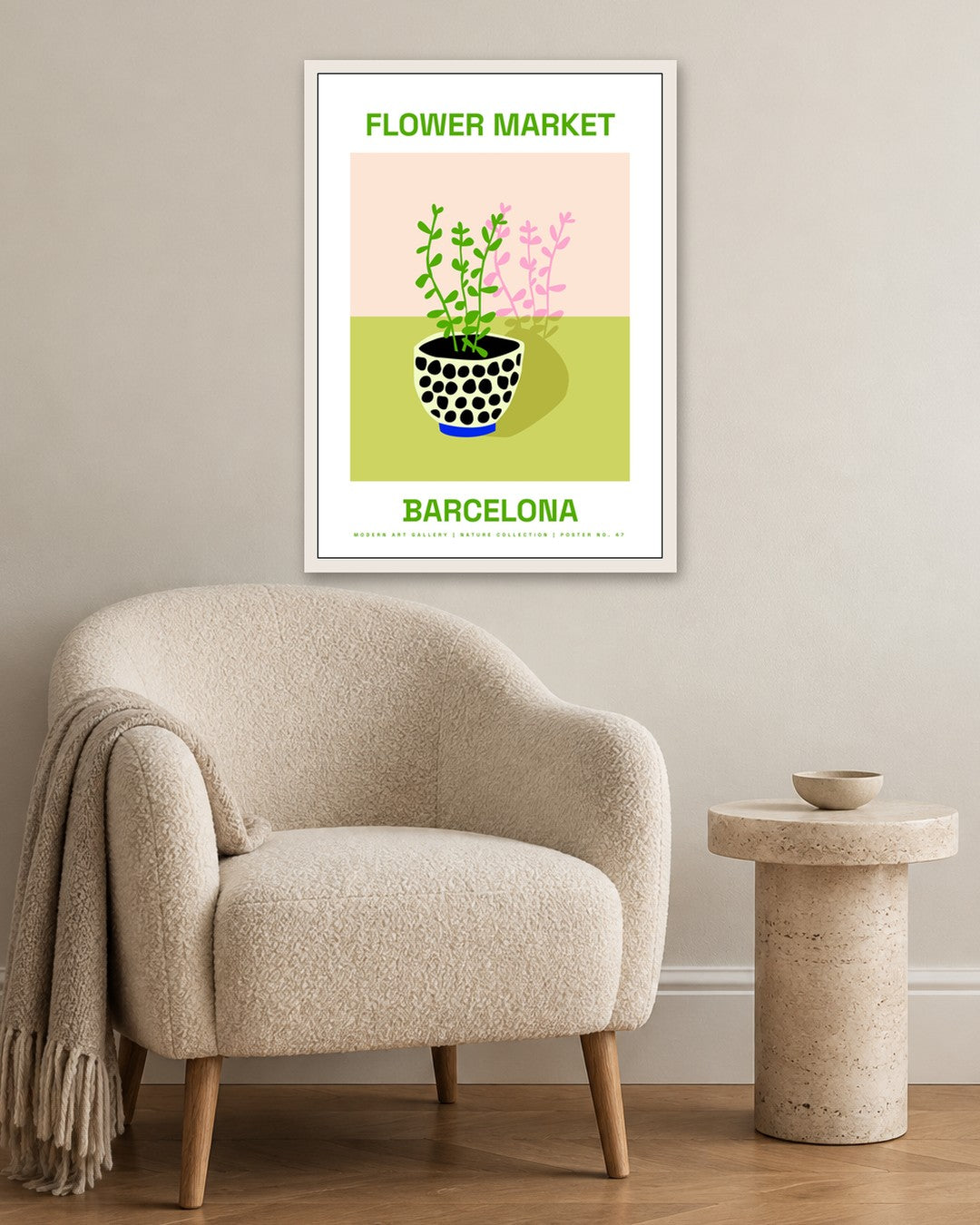 SENT Studio - Artistic Poster No. 47 - white frame in a room