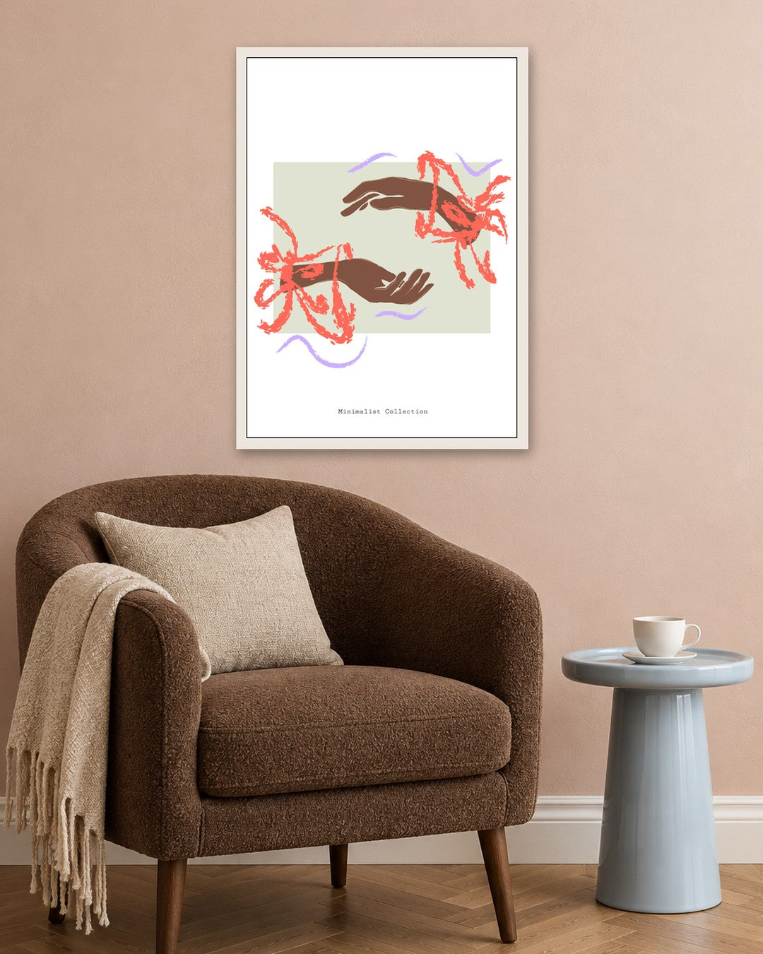 SENT Studio - Blooming Flowers Poster No. 44 - white frame in a room