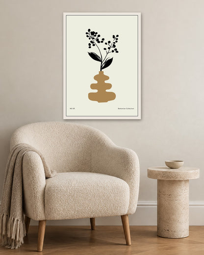 SENT Studio - Bohemian Poster No. 45 - white frame in a room