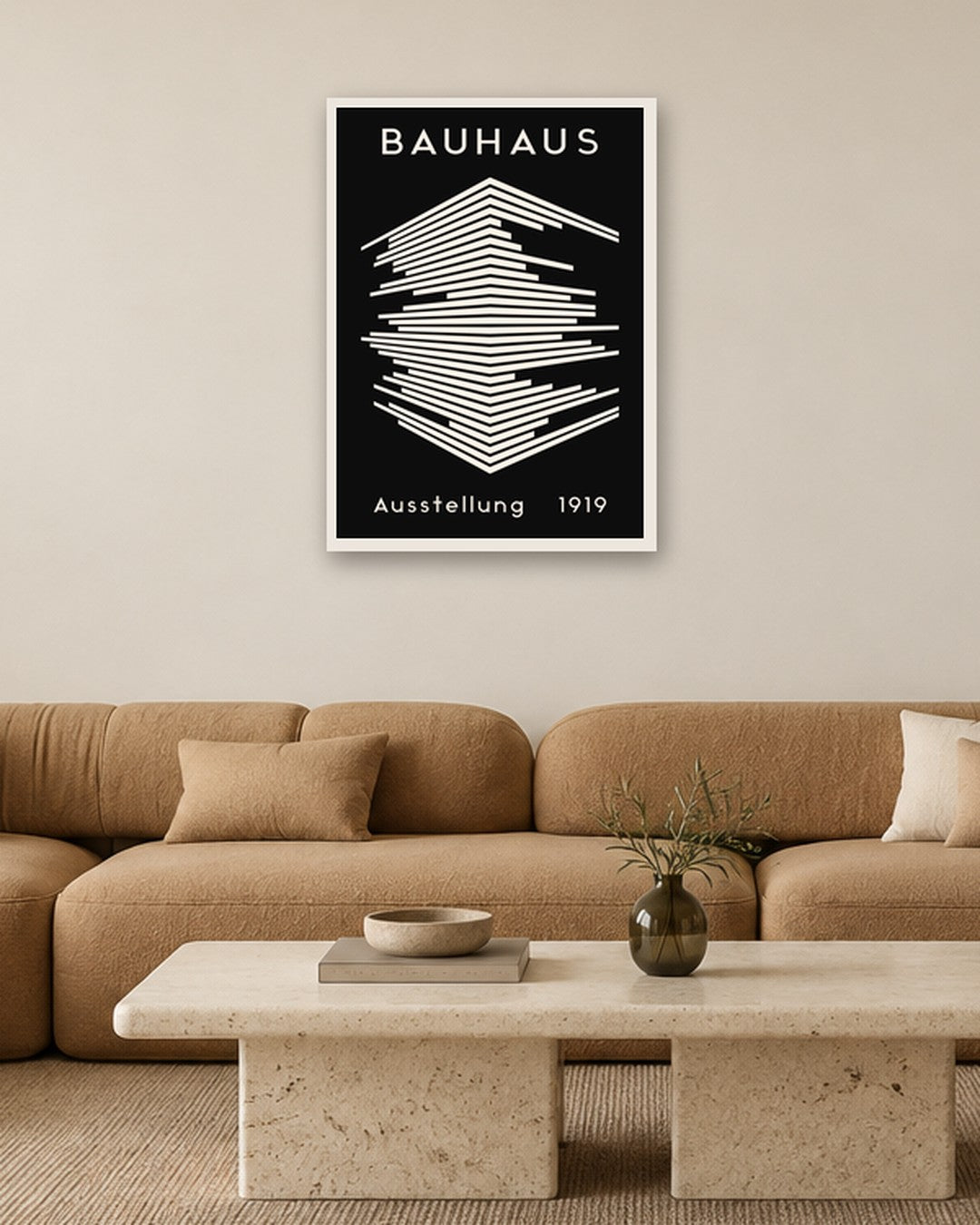 Bauhaus - Poster No. 47 - white frame in a room