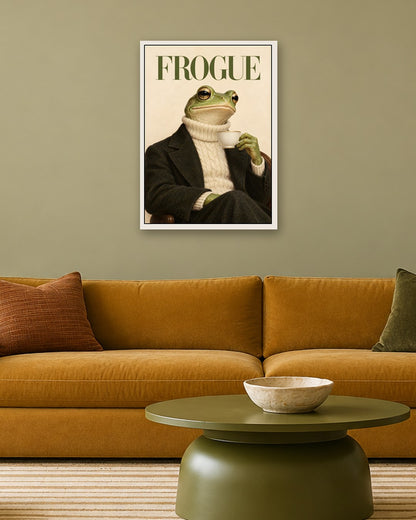 Paige Hilton - Frogue - white frame in a room