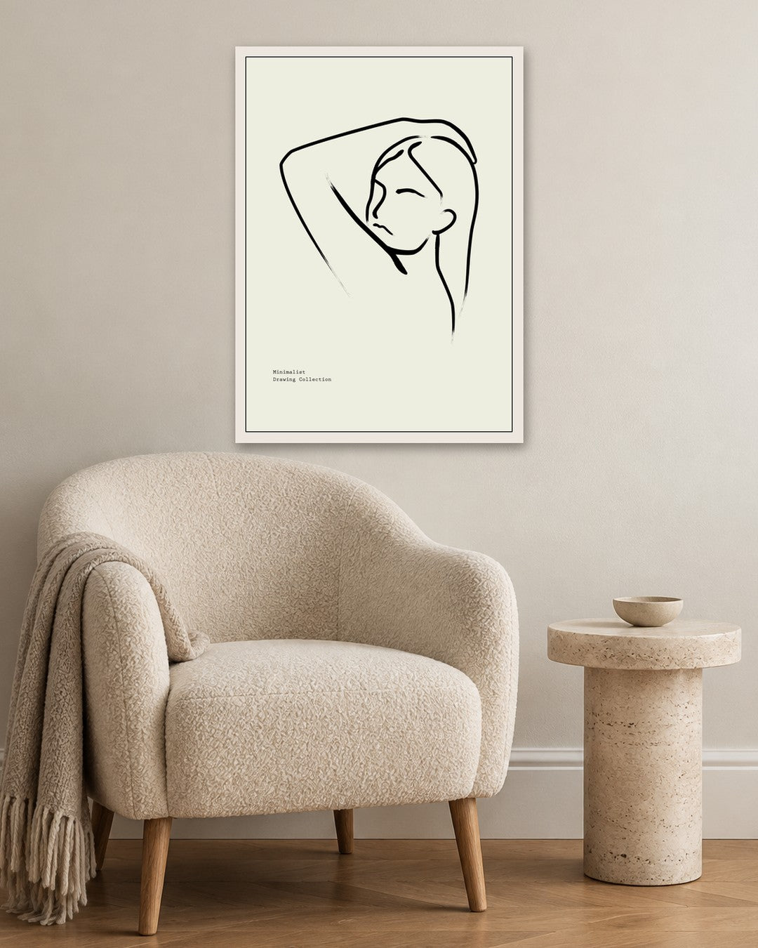 SENT Studio - Bohemian Poster No. 70 - white frame in a room