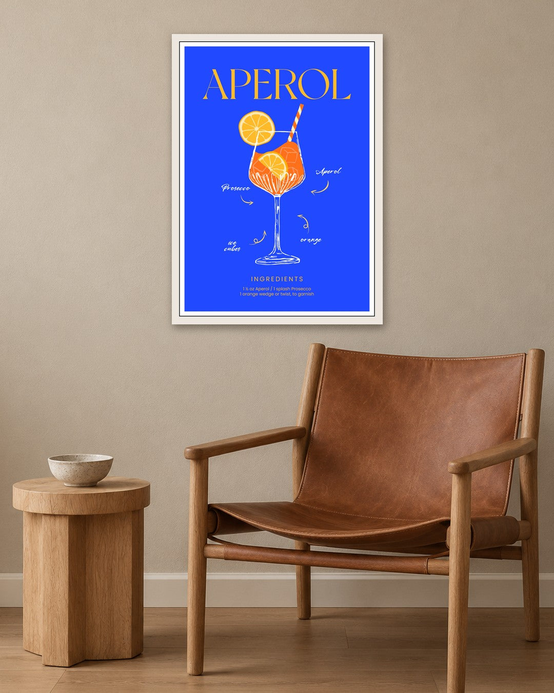SENT Studio - Cocktail Poster No. 44 - white frame in a room