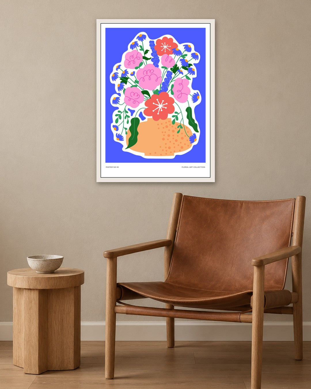 SENT Studio - Aesthetic Poster No. 5 - white frame in a room