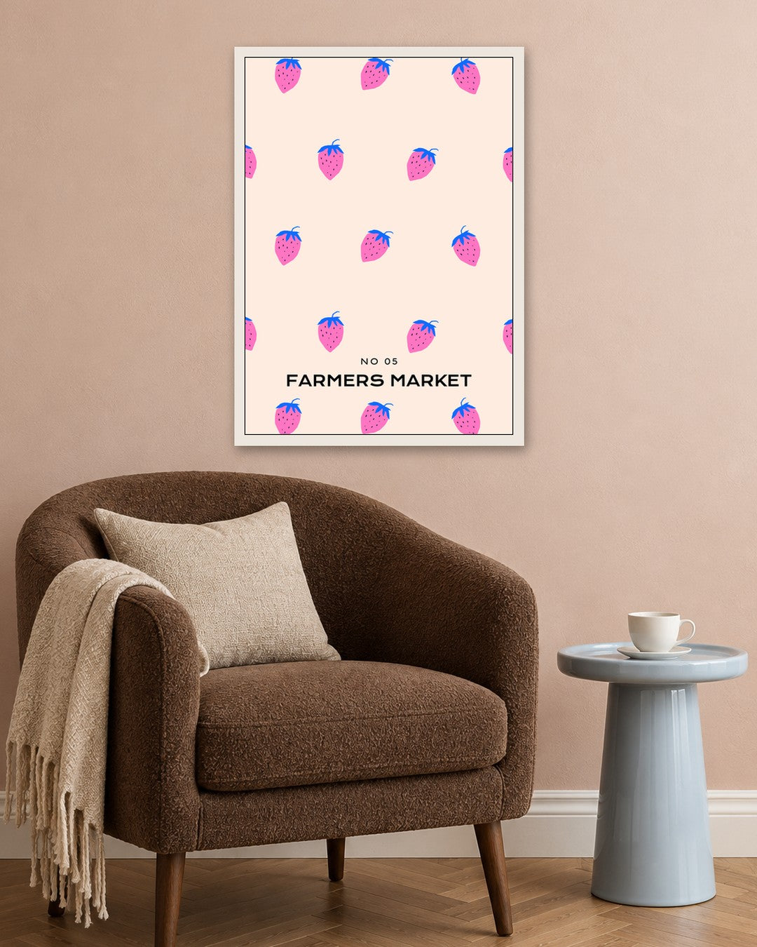 SENT Studio - Abstract Poster No. 5 - white frame in a room