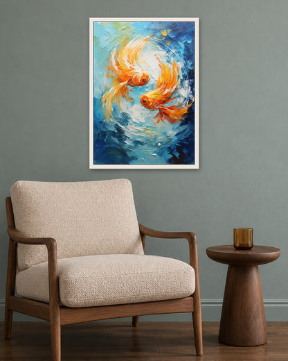 SENT Studio - Goldfish - white frame in a room