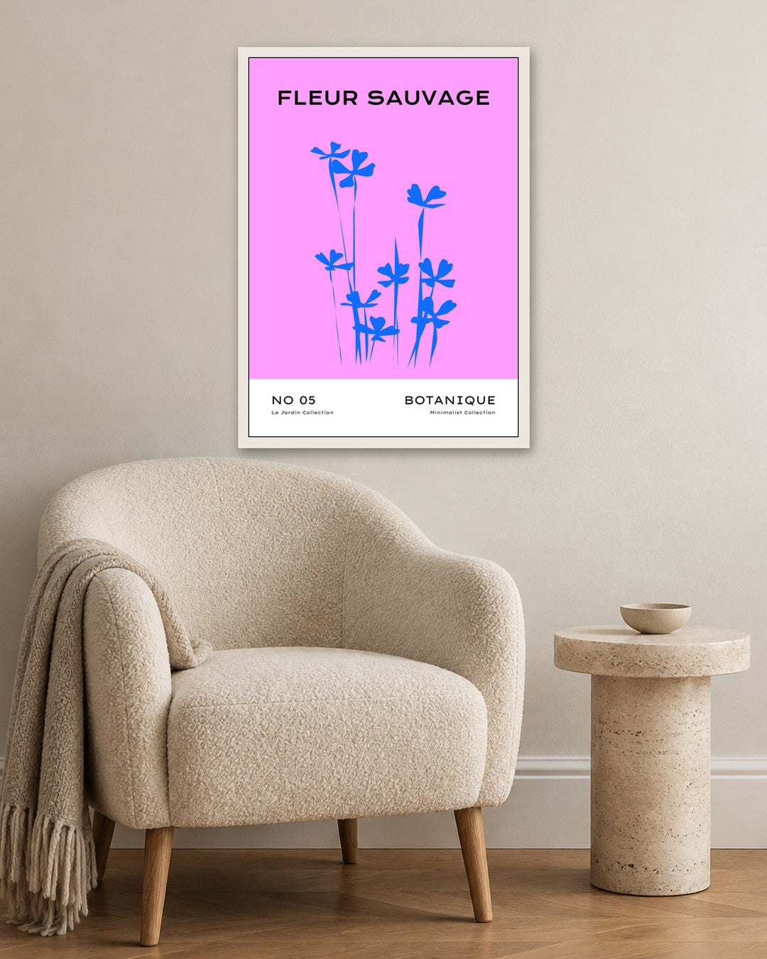 SENT Studio - Abstract Poster No. 34 - white frame in a room