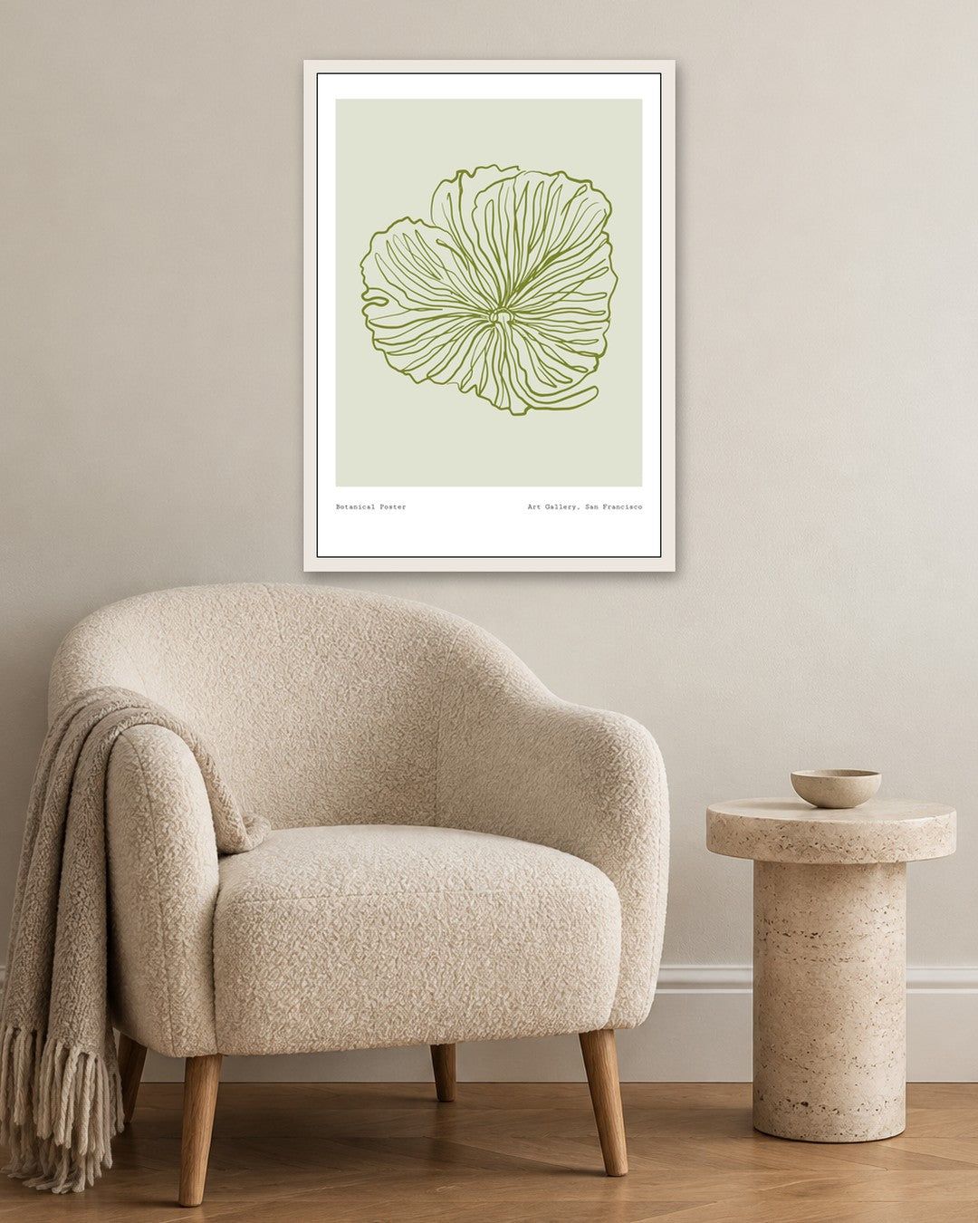 SENT Studio - Blooming Flowers Poster No. 50 - white frame in a room