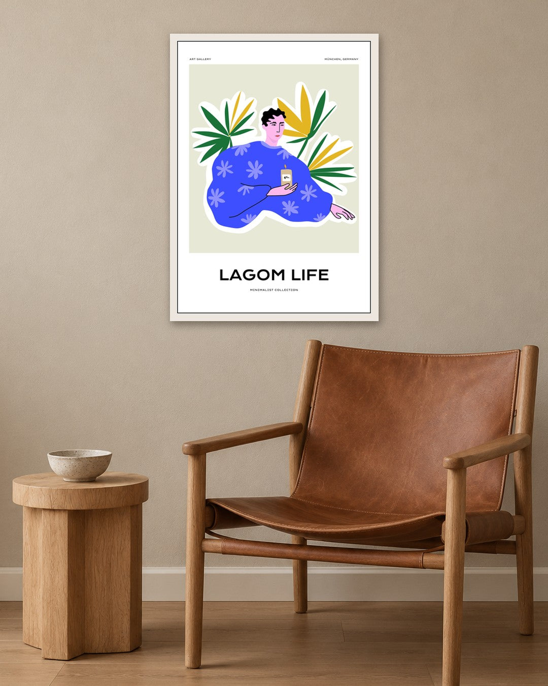 SENT Studio - Aesthetic Poster No. 47 - white frame in a room