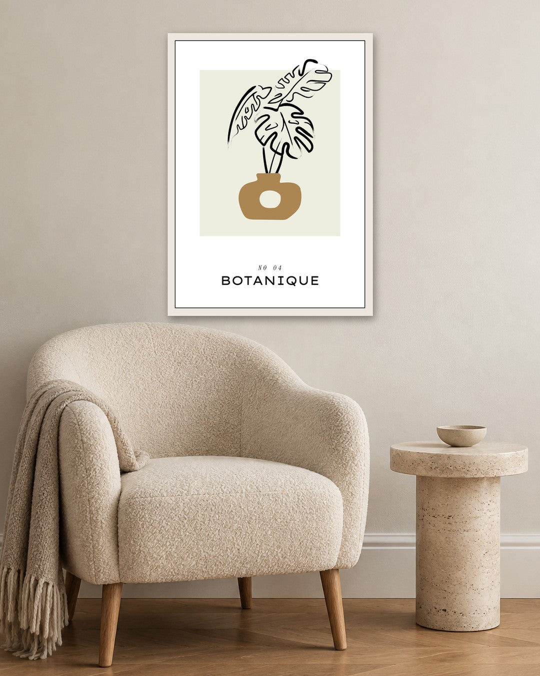 SENT Studio - Bohemian Poster No. 79 - white frame in a room