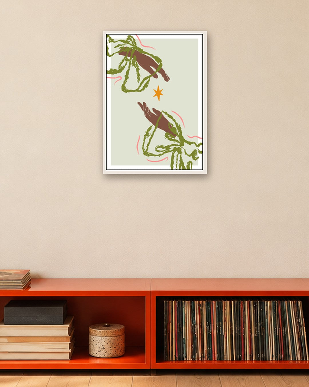SENT Studio - Blooming Flowers Poster No. 29 - white frame in a room