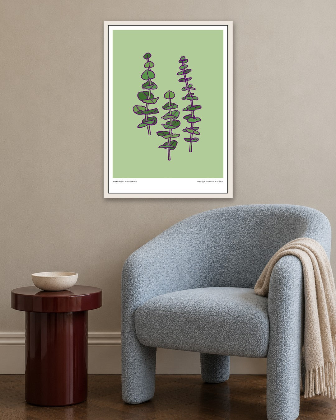SENT Studio - Flower Poster No. 12 - white frame in a room
