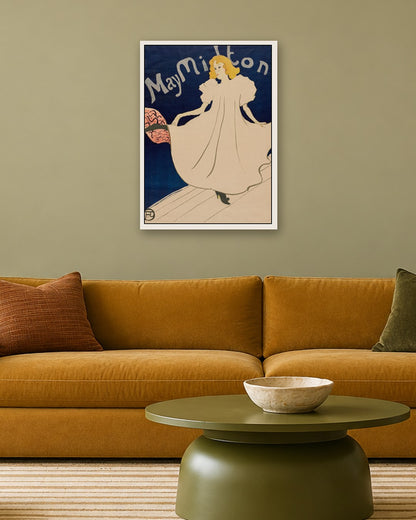 Henri de Toulouse-Lautrec - May Milton - white frame in a room