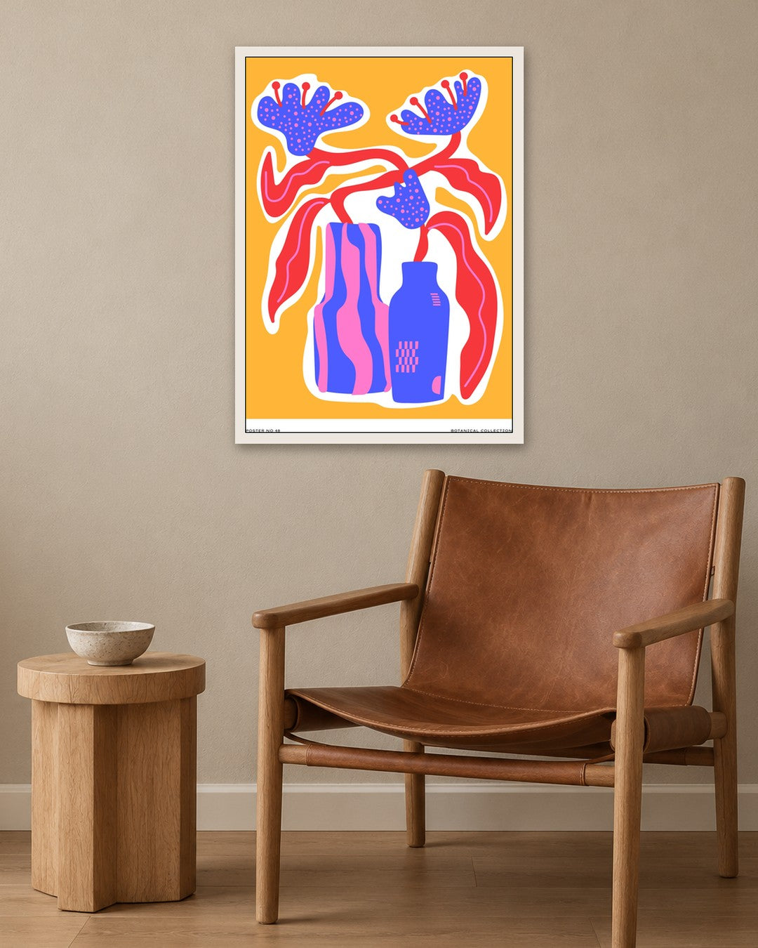 SENT Studio - Aesthetic Poster No. 48 - white frame in a room