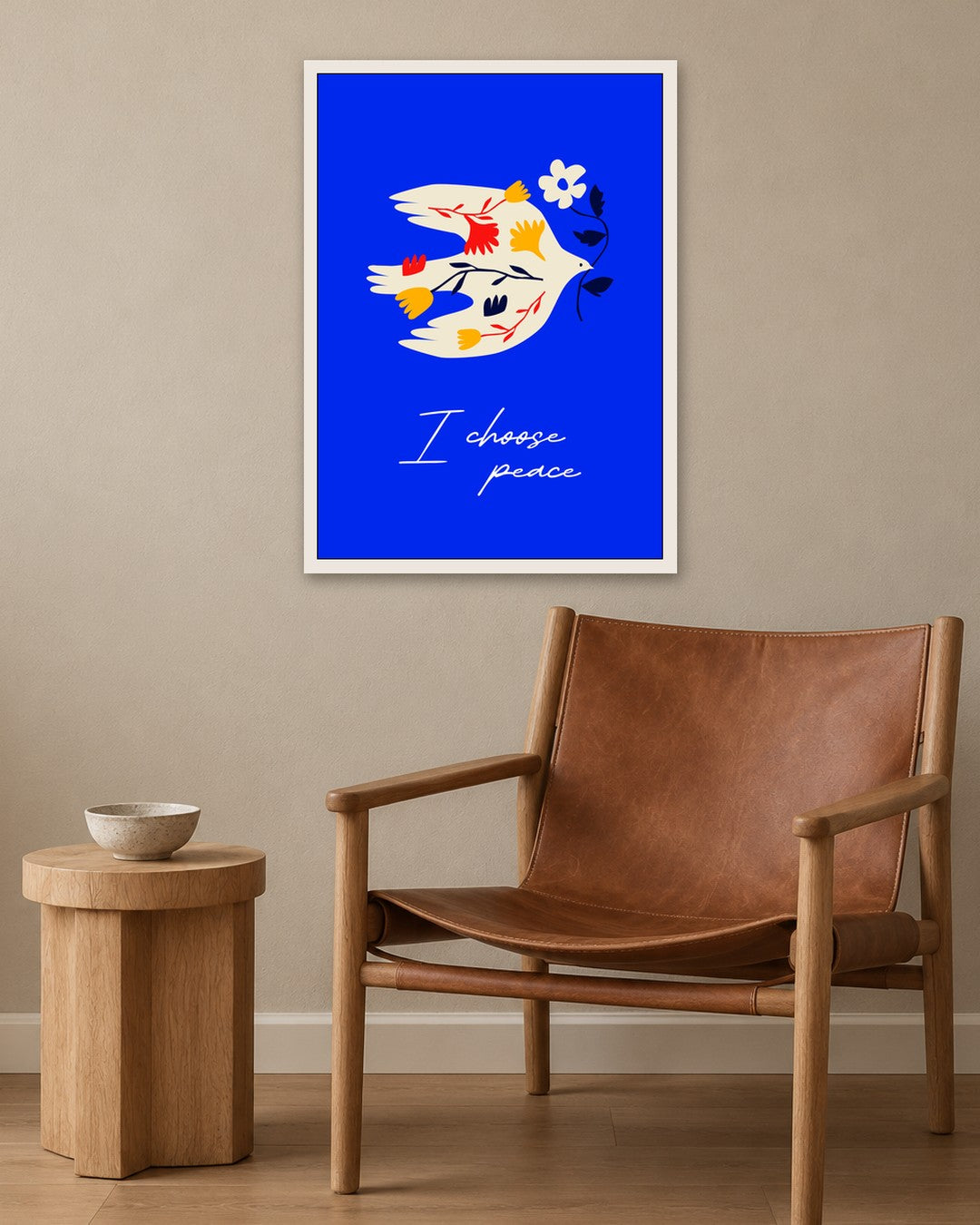 SENT Studio - Artistic Poster No. 8 - white frame in a room
