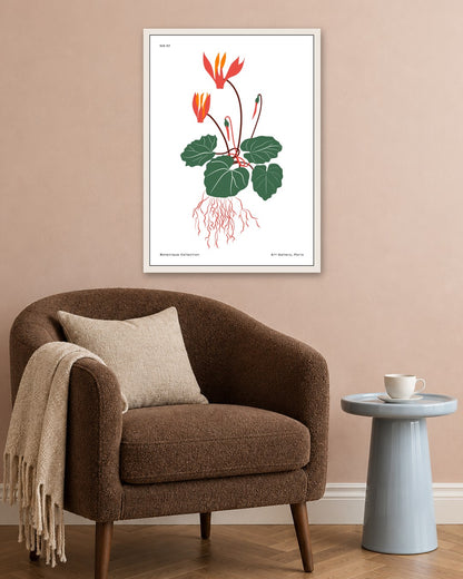 SENT Studio - Botanical Poster No. 23 - white frame in a room