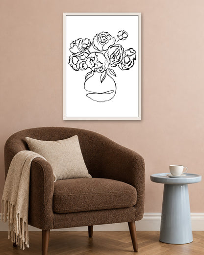 SENT Studio - Blooming Flowers Poster No. 22 - white frame in a room