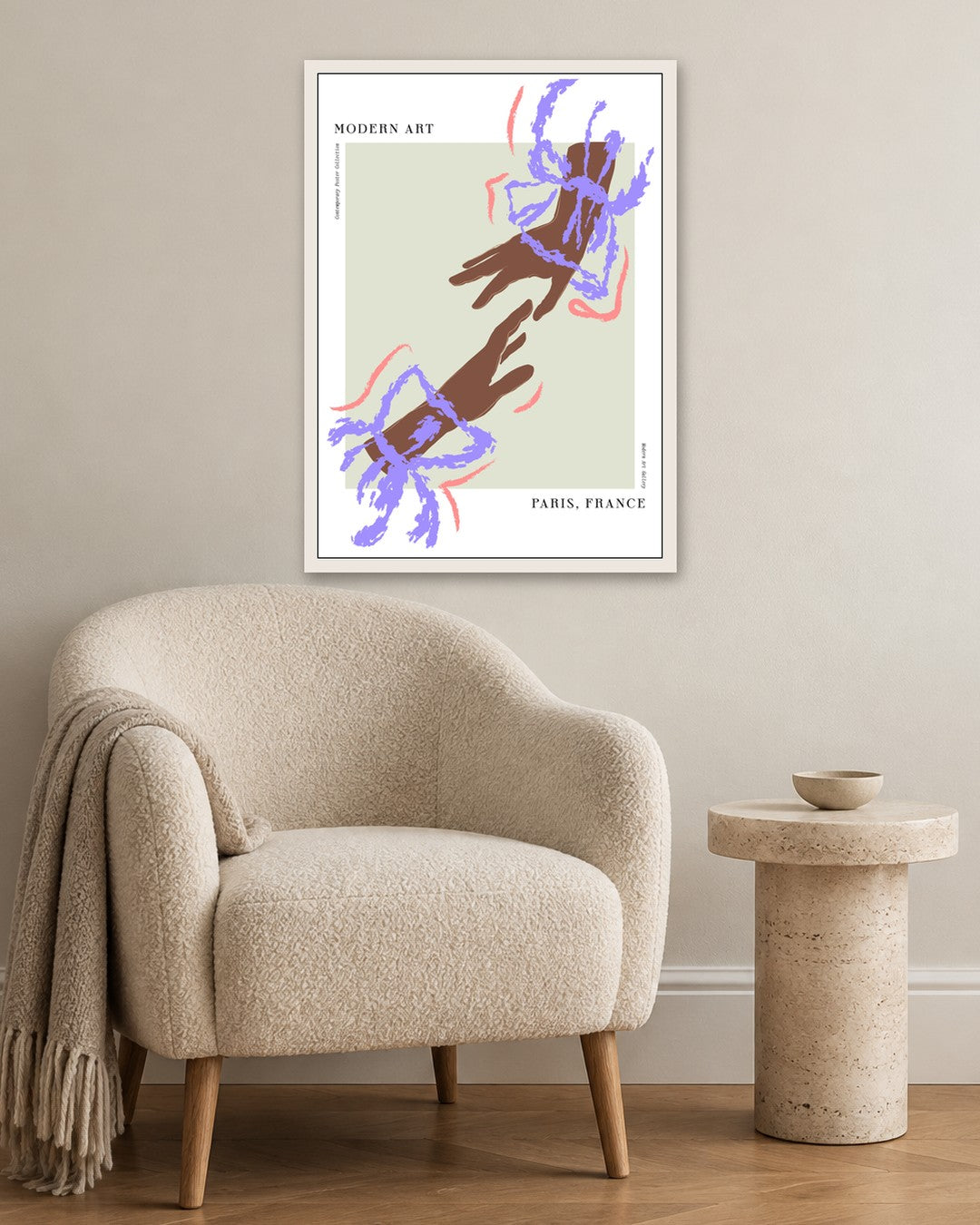 SENT Studio - Blooming Flowers Poster No. 33 - white frame in a room
