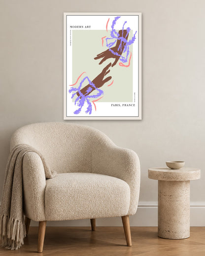 SENT Studio - Blooming Flowers Poster No. 33 - white frame in a room