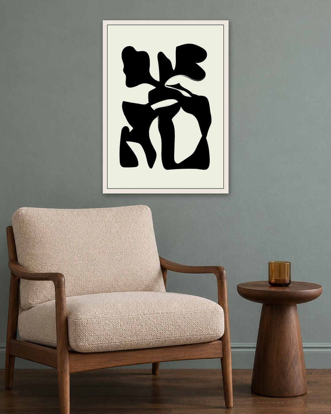 SENT Studio - Bohemian Poster No. 5 - white frame in a room
