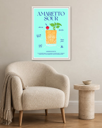 SENT Studio - Cocktail Poster No. 49 - white frame in a room