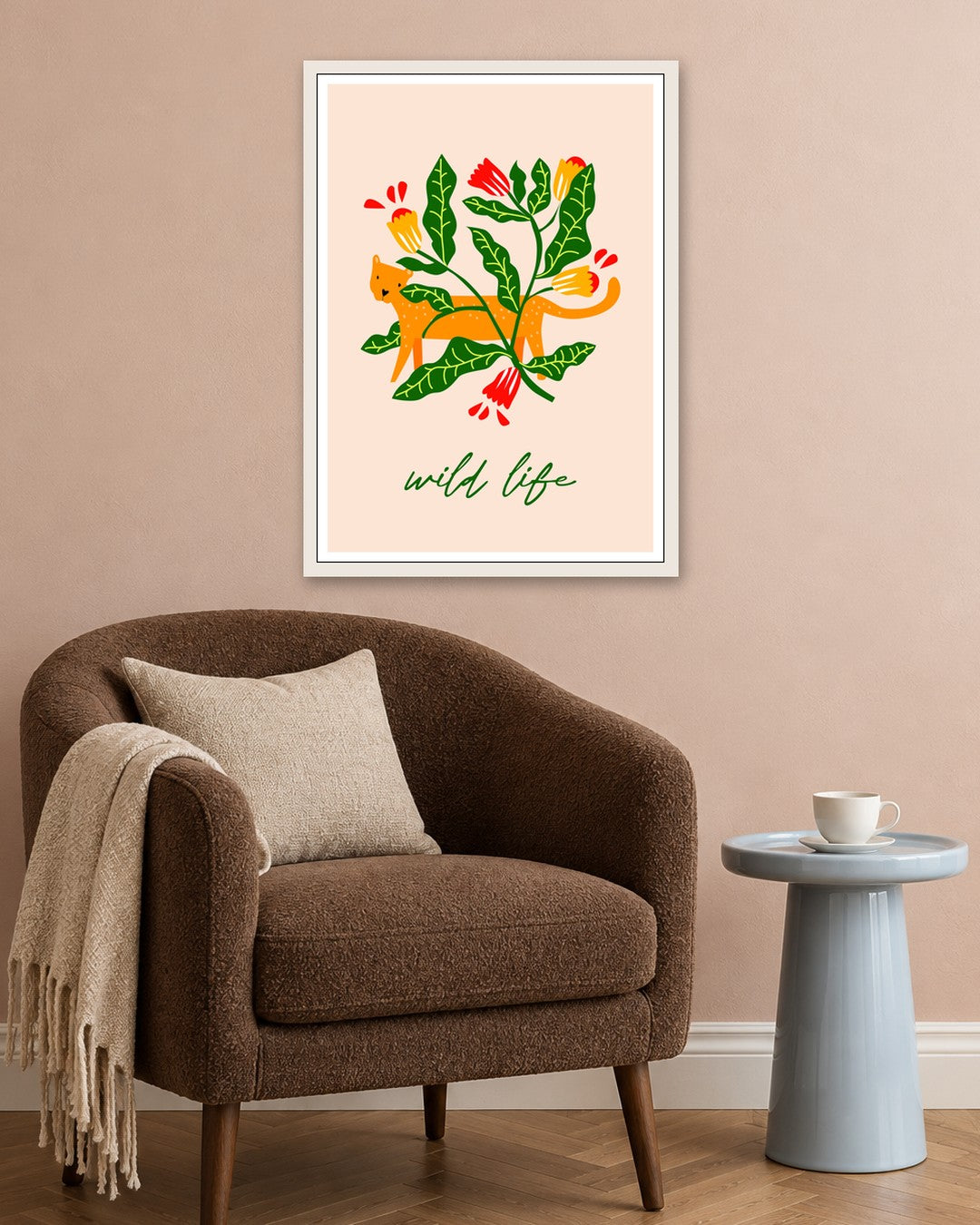 SENT Studio - Artistic Poster No. 14 - white frame in a room