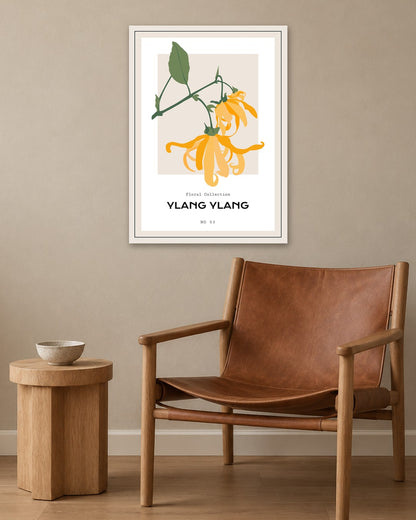 SENT Studio - Botanical Poster No. 67 - white frame in a room