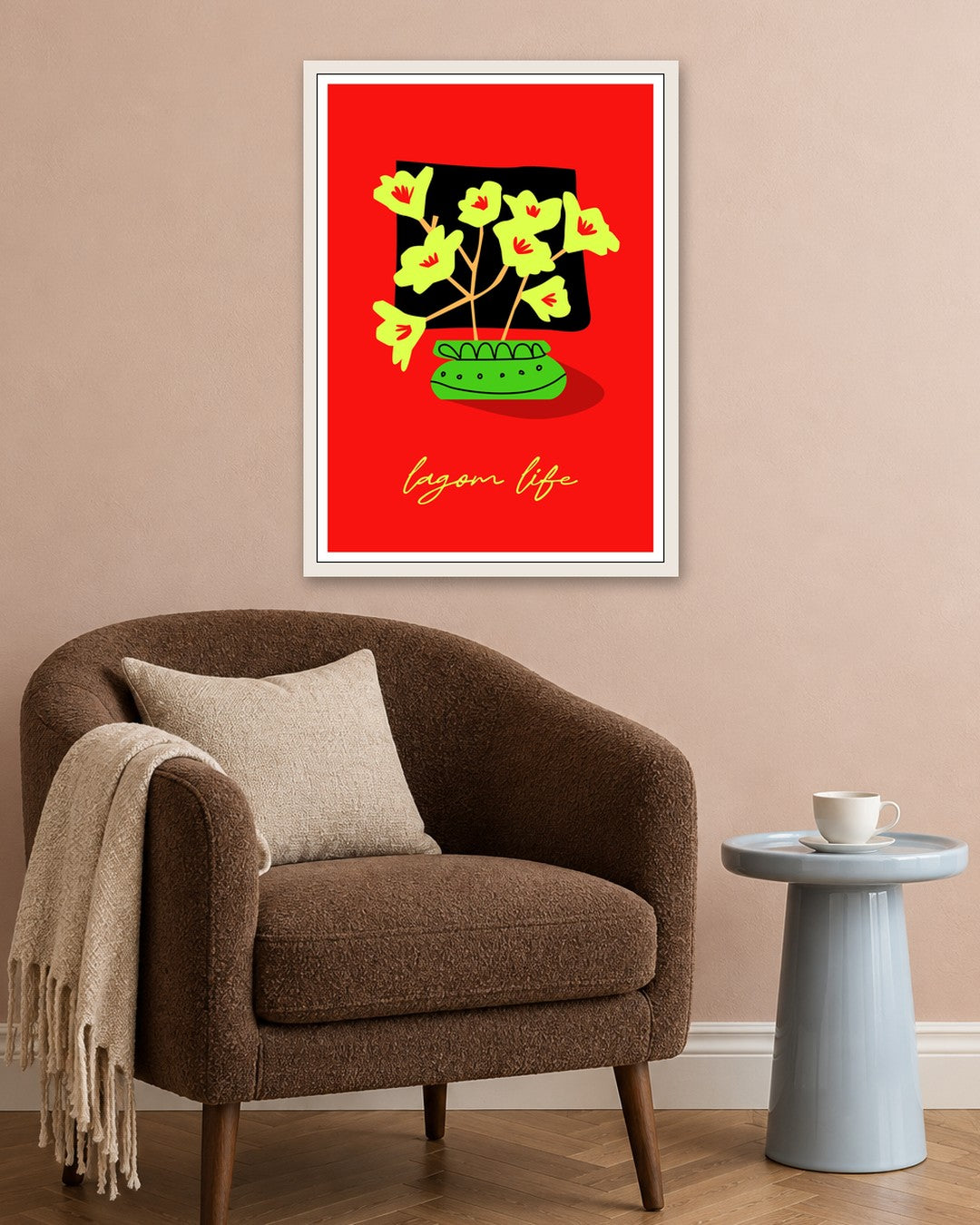 SENT Studio - Artistic Poster No. 19 - white frame in a room