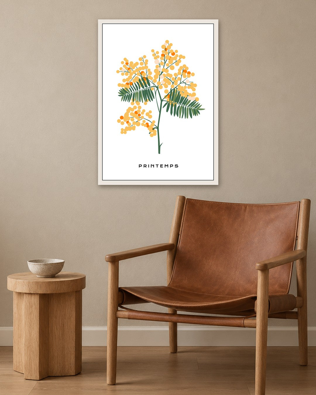 SENT Studio - Botanical Poster No. 49 - white frame in a room