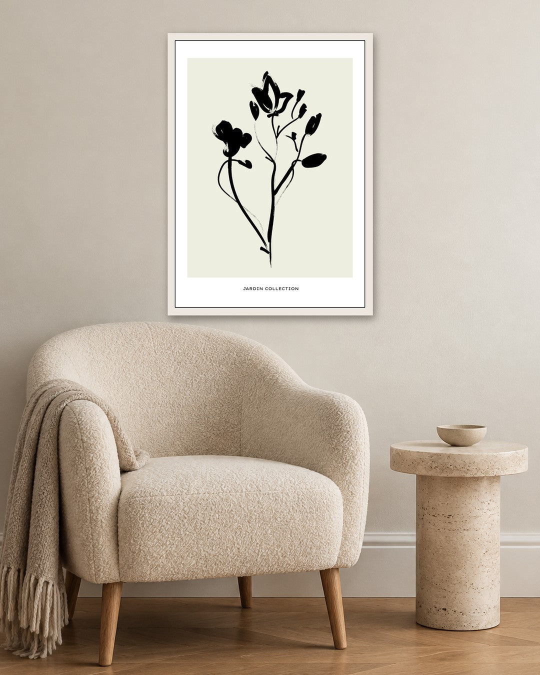 SENT Studio - Bohemian Poster No. 42 - white frame in a room