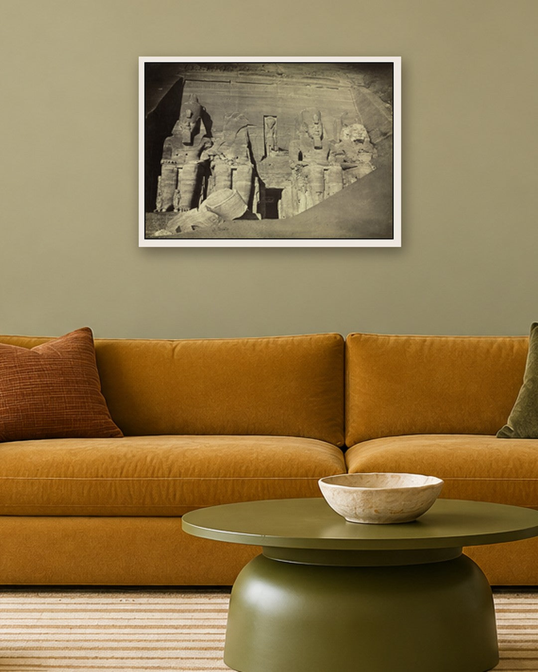 Antonio Beato - Temple of Ramesses II, Abu Simbel - white frame in a room