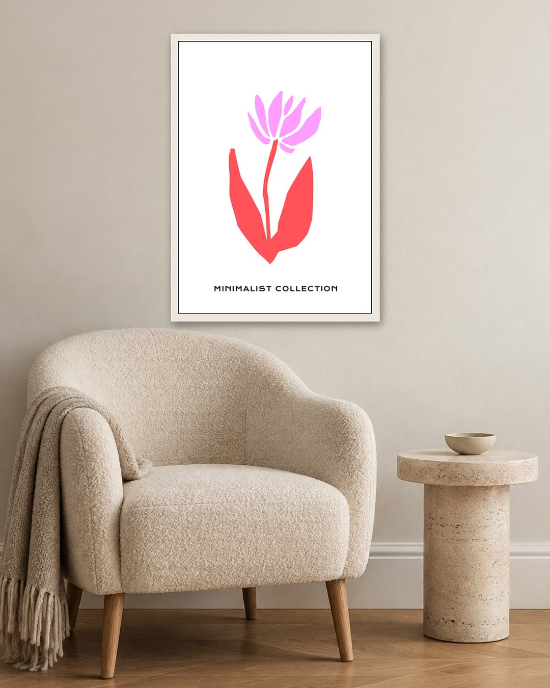 SENT Studio - Abstract Poster No. 21 - white frame in a room