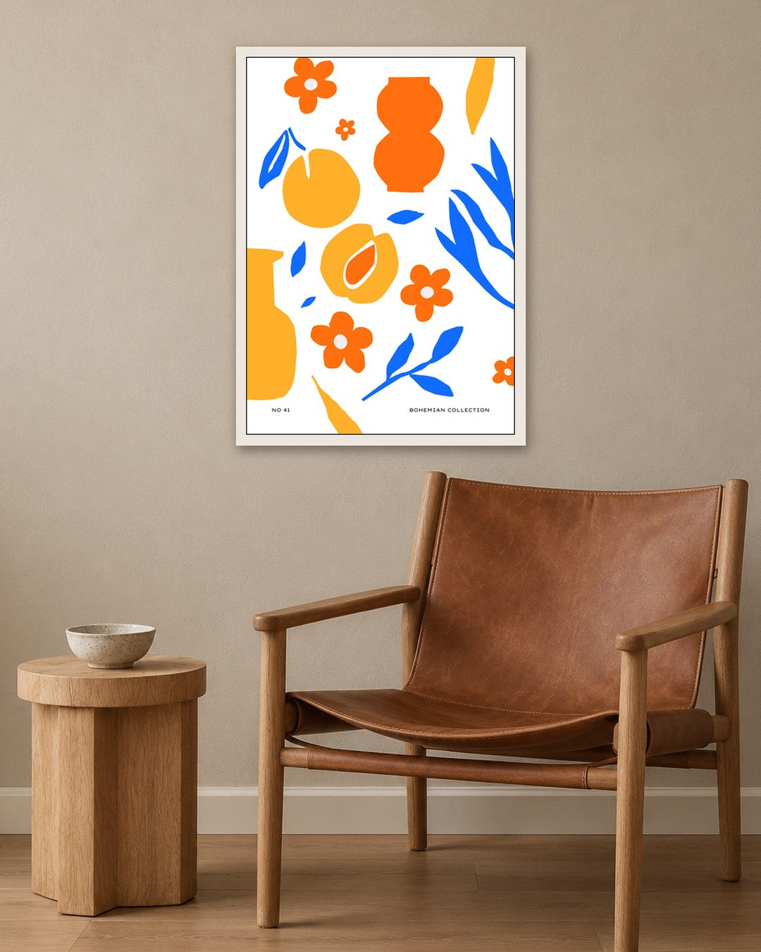 SENT Studio - Abstract Poster No. 38 - white frame in a room