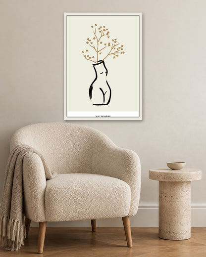 SENT Studio - Bohemian Poster No. 73 - white frame in a room