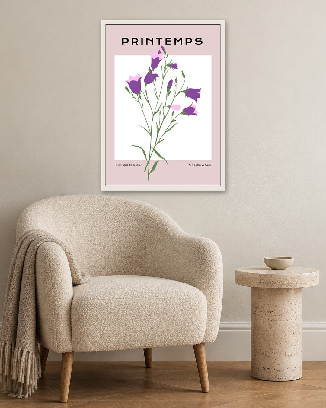 SENT Studio - Botanical Poster No. 68 - white frame in a room