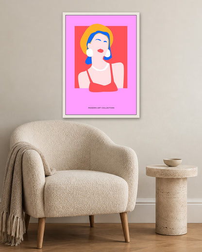 SENT Studio - Abstract Poster No. 37 - white frame in a room